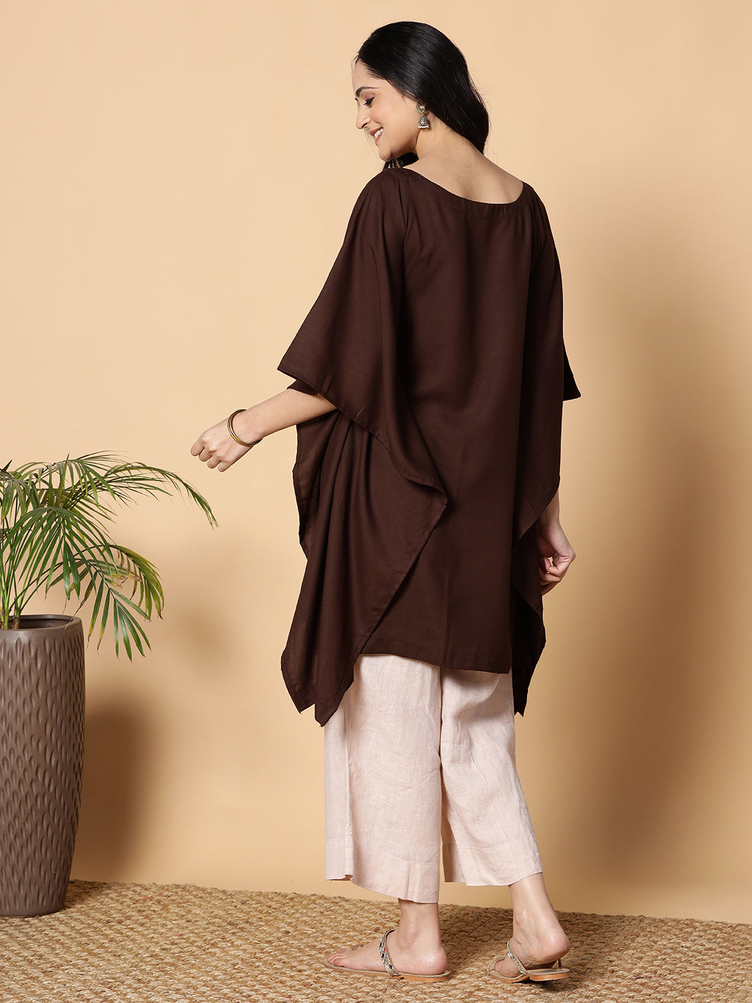 Coffee Kaftan Kurta - Nyara