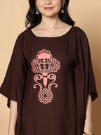 Coffee Kaftan Kurta - Nyara