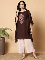 Coffee Kaftan Kurta - Nyara