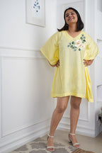 Yellow Rayon Kaftan - Garden Fairy