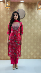 Gulmohar Elegance Kurti Set Pink ✨ $