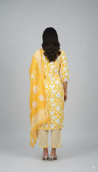 "Golden Bloom Kurti Set"
$