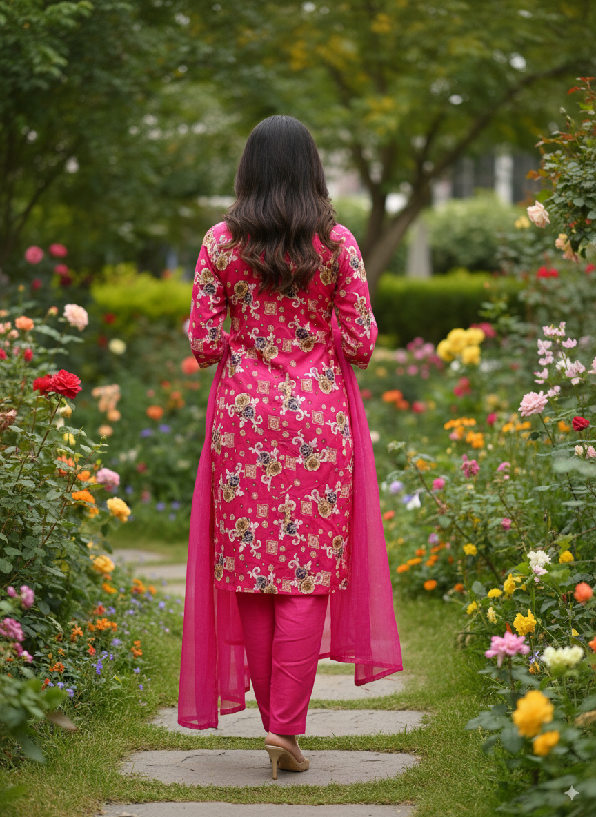 Rose Éclat Kurti Set 🌸$