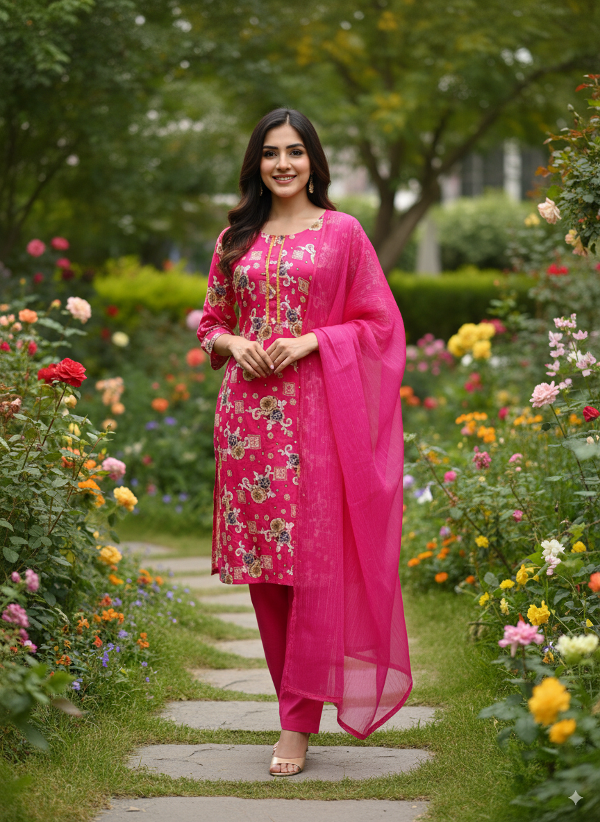 Rose Éclat Kurti Set 🌸$