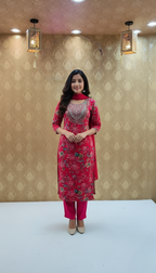 Gulmohar Elegance Kurti Set Pink ✨ $