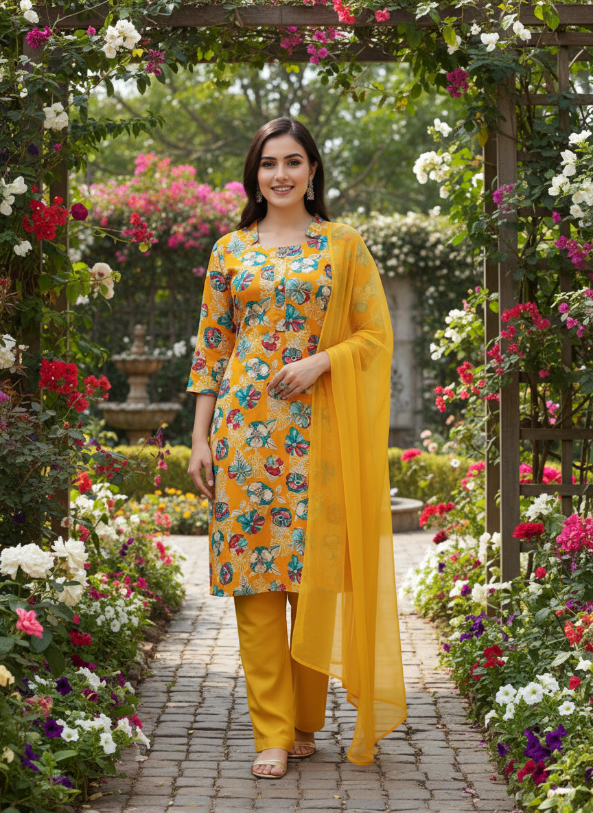 Marigold Blossom Kurti Set 🌼$