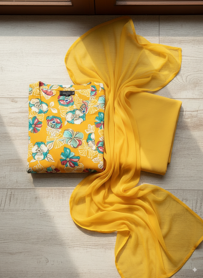 Marigold Blossom Kurti Set 🌼$