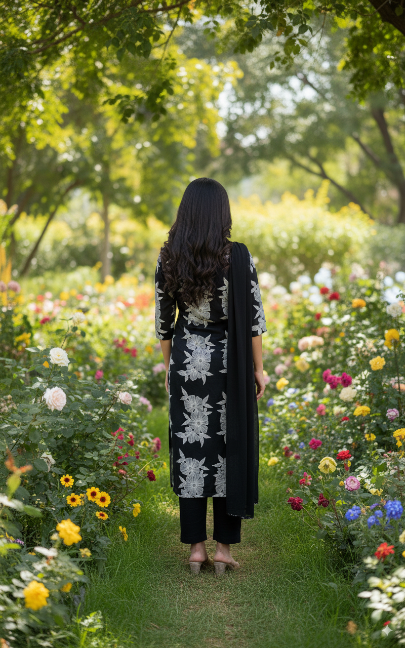 "Noir Élan" Kurti Set
$