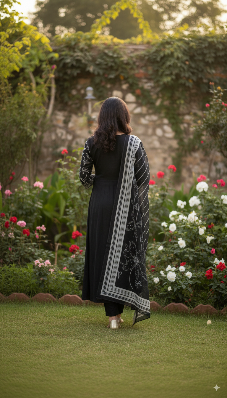 Noir Elegance Kurti Set
$