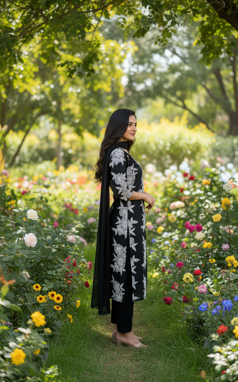 "Noir Élan" Kurti Set
$