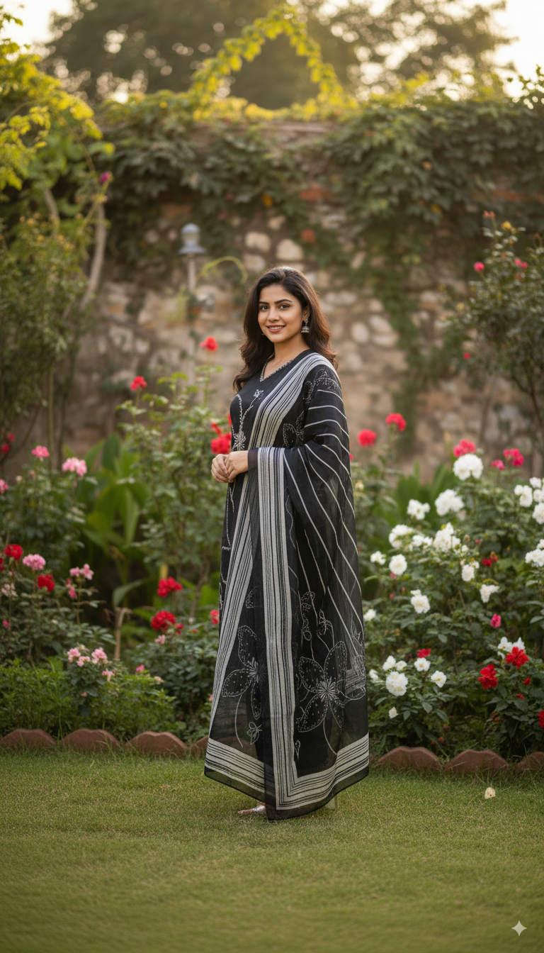 Noir Elegance Kurti Set
$