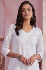 Raahat Sameera White Schiffli Kurta - Image 2