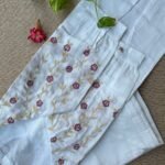 "Nazaakat" White Hand Embroidered Kurta Set(2pc) - Image 2
