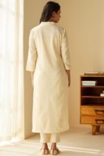 Roza Seher Cream Kurta - Image 6