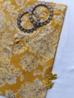 Basant yellow laced cotton Kurta - Big Size - Image 3