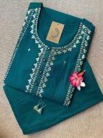 "Simran" hand embroidered Silk Kurta Set(2pc)