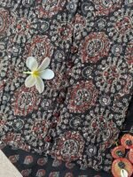 "Noora" Black Ajrakh hand block printed suit set(3 pc) - Image 3