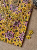 "Sanshi" Hand Work Embellished Cotton kurta - Image 3