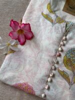 "Ojaswi" Hand Block Printed Floral Cotton kurta - Image 3