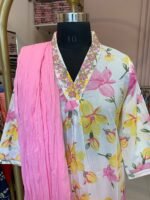 "Phool" Hand Block Printed Cotton Kurta Set(3pc) - Image 5
