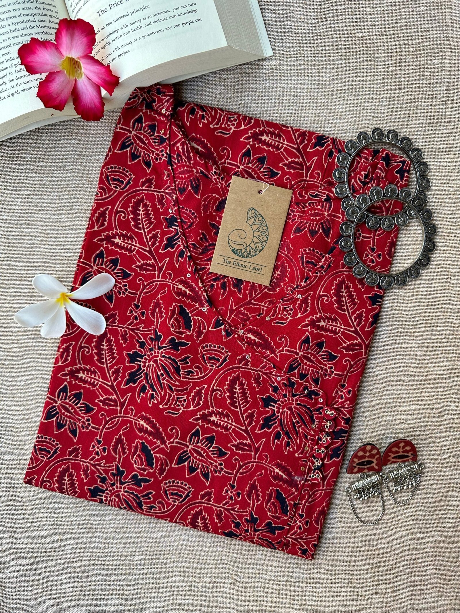 IMG_4067-1-scaled-1.jpg "Rakhi" Angrakha Jaal cotton Kurta - Image 1