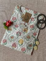 "Marigold" laced Cotton Kurta