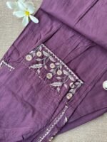 "Lamhe" Embroidered Cotton Kurta Set(2pc) - Image 2