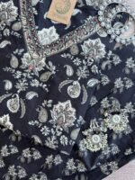 Kurta Set "Nootan" black Cotton (3pc) - Image 4