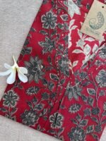 Karaj Bagru Red Cotton kurta - Image 2