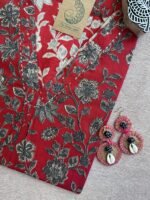 Karaj Bagru Red Cotton kurta - Image 3