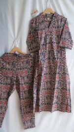 Dark Artistic V-Neck Suit Set - Image 2